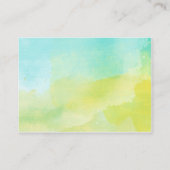 折り返し挿入カードの水色の青(緑) エンクロージャーカード (裏面)