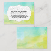 折り返し挿入カードの水色の青(緑) エンクロージャーカード (正面/裏面)