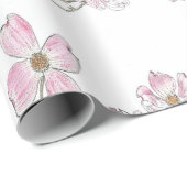 折り返し時のドッグウッドパターン紙 ラッピングペーパー (ロールコーナー)