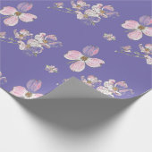 折り返し時のドッグウッドパターン紙 ラッピングペーパー (角)