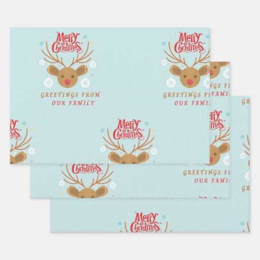 折り返し紙フラットシートセット3 ラッピングペーパーシート (セット)