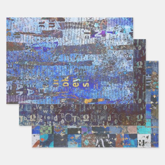 折り返し、デコパージュ、またはコラージュ紙 ラッピングペーパーシート (セット)