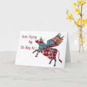 折り飛んでいる畳みグリーティングカード カード (黄色い花)