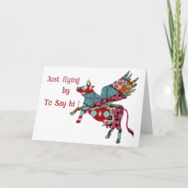 折り飛んでいる畳みグリーティングカード カード