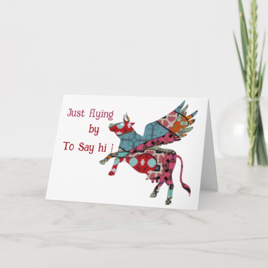 折り飛んでいる畳みグリーティングカード カード (正面)