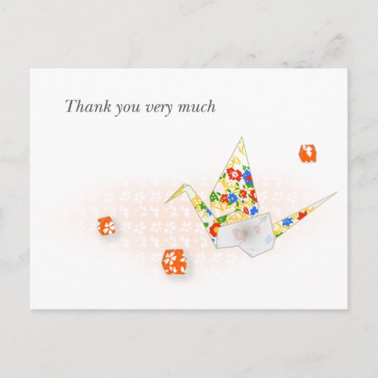 折り鶴のポストカード ポストカード (正面)