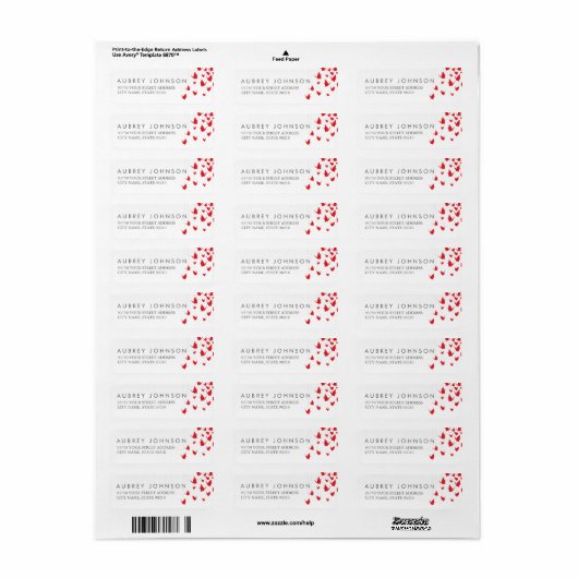 折り鶴の住所 シール (フルシート)