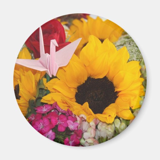 折り鶴 マグネット (正面)