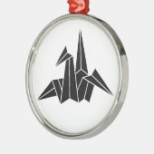 折り鶴 メタルオーナメント (左)