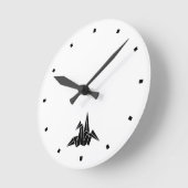 折り鶴 ラウンド壁時計 (傾斜)