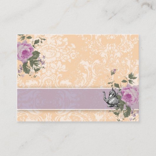 折るべきGCのヴィンテージのお茶会の座席表 プレイスカード (正面)