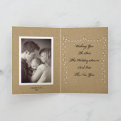 折るシカの写真のクリスマスカード シーズンカード (内部)