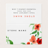 折る名刺の水彩画の花柄を貯えて下さい 名刺 (外部フラット)