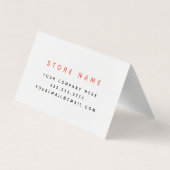 折る名刺の水彩画の花柄を貯えて下さい 名刺 (裏面)