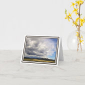 折る挨拶状-ネバダ上の春の雲 カード (黄色い花)