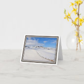 折る挨拶状- Camasの草原、アイダホ カード (黄色い花)