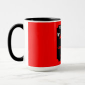 折れたおもしろい脚が良くなる マグカップ (左)