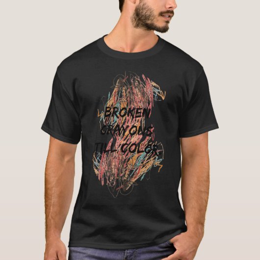 折れたクレヨン Tシャツ (正面)
