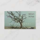 折れた木の流木の両面モダン 名刺 (正面)