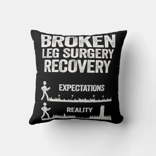 折れた脚の手術の回復の贈り物をすぐに良くなる クッション (裏面)