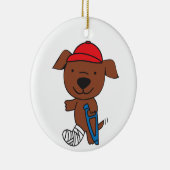 折れた脚の犬 セラミックオーナメント (右)