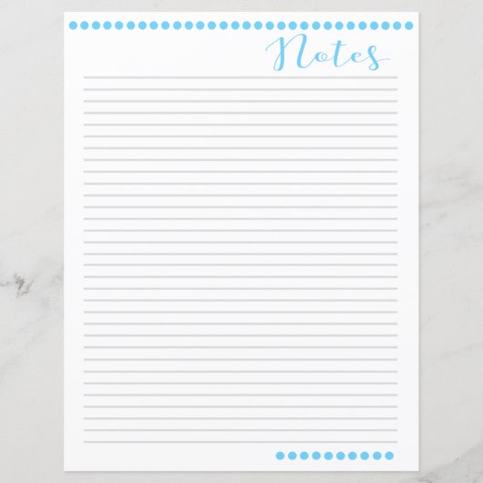 折れ線のあるノート紙 |ベビーブルー (裏面)