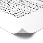 折れ線アートの葉の座席表 ポスター (角)