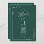 折れ線アートウッドランド山台番号図 招待状 (正面/裏面)