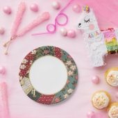 折日本のり紙の模様 ペーパープレート (パーティー)