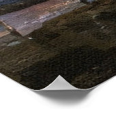 折曲フローラ、ヴィンテージ熱帯シームレスパターン ポスター (角)