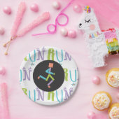 折曲走走者カラフル紙プレート ペーパープレート (パーティー)