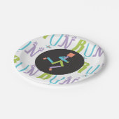 折曲走走者カラフル紙プレート ペーパープレート (アングル)