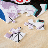 😍🤩折衷式テニス🎾柄 ジグソーパズル (側面)