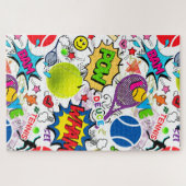 😍🤩折衷式テニス🎾柄 ジグソーパズル (横)