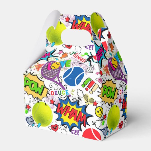 😍🤩折衷式テニス🎾柄 フェイバーボックス (正面サイド)