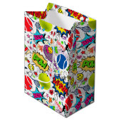 😍🤩折衷式テニス🎾柄 ミディアムペーパーバッグ (正面アングル)