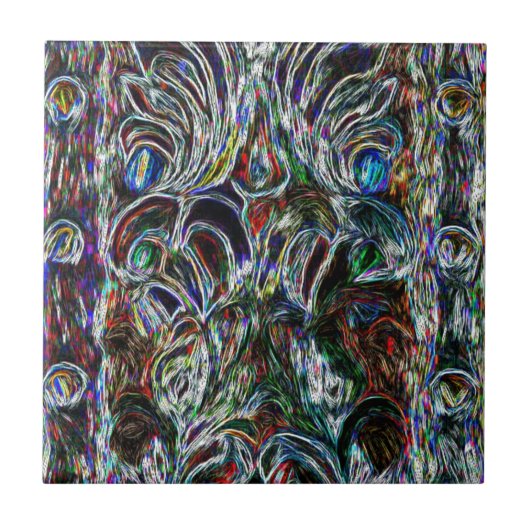 折衷的なヴィンテージのステンドグラス タイル (正面)