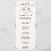 折衷的な手でドードル結婚の靴の儀式 プログラム (裏面)