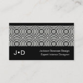 折衷的な銀の豪華な金属鋼アートパターン 名刺 (正面)