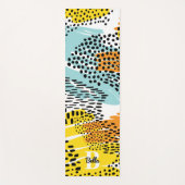 折衷的アニマルプリントパタモノグラムのーン ヨガマット (正面)