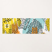 折衷的アニマルプリントパタモノグラムのーン ヨガマット (正面(横))