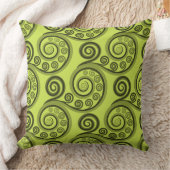 折衷的イエローグリーンファーンフォンドカール装飾用クッション クッション (ブランケット)