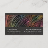 折衷的カラフル高級金属波アートパターン 名刺 (裏面)