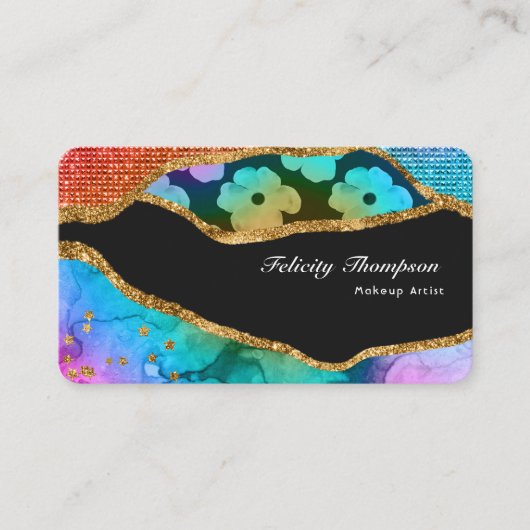 折衷的グリッター名刺 名刺 (正面)