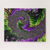 折衷的サイケデリックらせんフラクタル抽象芸術アート ジグソーパズル (横)