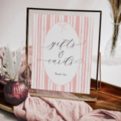 折衷的ストライプな赤ちゃんシャワーのギフトとカードのサイン