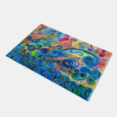 折衷的ドアマット – ブルーウィンドアート – ホームギフト ドアマット (アングル)