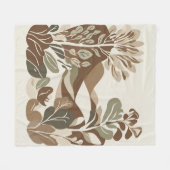 折衷的ナチュラルテラコッタボ素朴ホ フリースブランケット (正面(横))