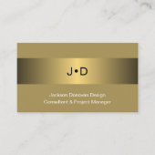 折衷的ブラックイエローブラスラグジュアリーメタリックアート 名刺 (正面)