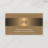 折衷的ブラックブロンズ金ゴールドラグジュアリーメタリックアート 名刺 (正面)